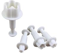 4-Piece Flower Cookie Cutter Set - Small to Medium Sizes, Perfect for Parties & Celebrations