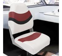 4 Piece Folding High Back Boat Seat Set, Aluminium Frame, Adjustable Chair Leg, Waterproof PU PVC Cover, Ideal for Sailboat, Dinghy, Yacht, Catamaran