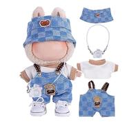 4-Piece for Labubu Doll Clothes Set 15cm/17cm Fashion Dolls - Stylish Outfits with Matching Accessories, Birthday Gifts for Girls, Boys & Collectors (NO Doll Included) (Style)