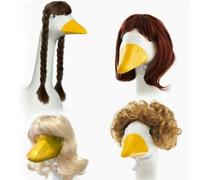4 Piece Geese Headdress For Pet Washable Polyester Costume Wigs For Photo Props Parties Headwears Pet Party Decorations