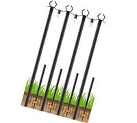 4 Piece General Outdoor Lighting Rod with Reinforced Structure for Hanging Various Ornaments and Illuminations Outdoor Light Stand