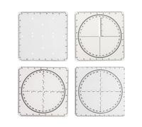 4 Piece Geometric Ruler Set Mathematics Drawing Tool Two Axis Ruler Multifunction Math Functions Rulers for Students