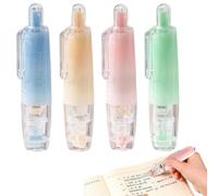 4-Piece Glue Tape Pen Set - Adhesive Roller, 360-Degree Rotating Scrapbook Pens for Journaling, Durable Craft Tool, Smooth Application Roller with Precise Control, Art Home Accessory for Photo Project