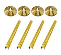4-Piece Gold Decorative Cover, 4-Piece Long Tube, Creative and Durable, Radiator Tube Cover, Simple and Beautiful, Chrome-Plated Radiator Accessories.