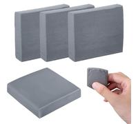 4-Piece Gray Kneaded Eraser Set for Artists, Sketching, and School Use - Soft, Malleable Putty Rubber for Precision Erasing