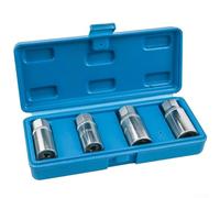 4 Piece Headless Screw Extractor Set 6mm 8mm 10mm 12mm Double End Stud Remover for Bolt Removal, Chrome Vanadium Steel with Rust-Resis