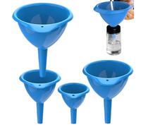 4-Piece Heat-Proof Kitchen Funnel Set - Multi-Use Transferring Tools For Fine Powder, Liquid, Oil And Homemade Jam, Easy Pour Culinary Kit; Reliable Space Saving Funnels Home Cooking And Canning