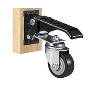 4 Piece Heavy Duty Workbench Caster Set - 2.5 Inch Wheels with Retractable Step Supports 165 lbs 360° Swiveling for Easy Mobility