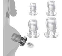 4 Piece Hollow Anal Plug Set, Butt Plug Douche Enema Anal Dilator Soft Speculum Buttplug Trainer for Ass Tunnel Prostate Massager Sex Toys with Curved Base for Men Women Gay Games (Transparent)
