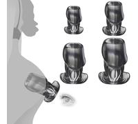 4 Piece Hollow Anal Plug Set, Butt Plug Douche Enema Anal Dilator Soft Speculum Buttplug Trainer for Ass Tunnel Prostate Massager Sex Toys with Curved Base for Men Women Gay Games (Black)