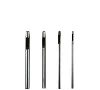 4-piece Hollow Punch Set for Leather Gasket Vinyl - Round Hole Puncher Tools in 2.5mm 3mm 3.5mm 4mm - Hardened 45 Steel Hand Tools for Craft Bags Jackets