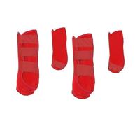 4-Piece Horse Neoprene Horse Leg Protectors Front And Back Leg Elastic Shock Absorbing Breathable Washable for Sport Riding Trainin, red