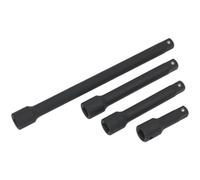 4 Piece Impact Extension Bar Set - 1/2" Sq Drive - 75mm 125mm 150mm & 250mm Bars