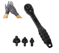 4-Piece Iron Drill Wrench Set, 2 in 1 Drill Chuck Ratchet Spanner, Ratchet Handle Labor Saving Spanner, Professional Master Chucks Keys (1 PCS)