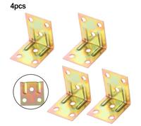 4-Piece Iron Right-Angle Corner Shelf Brackets, 30 mm x 30 mm x 30 mm Heavy-Duty Wood Support Brackets with 4.5 mm Mounting Holes, for Tables, Beds, Chairs and Wooden Shelving