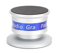 4-Piece Isolation Feet Pad Set, Turntable Audio Isolation Pad Spikes, Anti-Vibration & Non-Slip Rubber Design, Perfect for Turntables & Recorders (Silver)