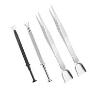 4 Piece Jewelry Pliers Set with Nonslip Grip for Precisions Crafting and Electronic Repair Piercing Ball Twisters Ergonomic Jewelry Making Tools