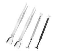 4 Piece Jewelry Pliers Set with Nonslip Grip for Precisions Crafting and Electronic Repair Piercing Ball Twisters Aluminum Alloy Cake Decorating Tweezers