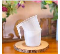 (4-Piece) jug 2 Litre Plastic Transparent Measuring and, Mixing jug with Strong Handle Use Measuring,Water,Milk,Home,Kitchen,batroom,Paint Frothing,Juice,Mixing,Paint (L17xW20xH15cm)