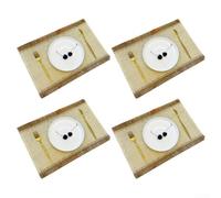 4 piece jute dining mats designed to shield tables from heat and scratches, perfect for restaurant use and home kitchen dining settings (beige)