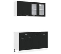 Vidaxl 4 Piece Kitchen Cabinet Set Lyon White Engineered Wood