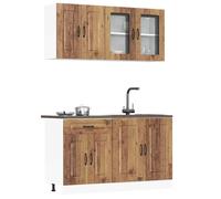 vidaXL 4 Piece Kitchen Cabinet Set Kalmar Concrete Grey Engineered Wood