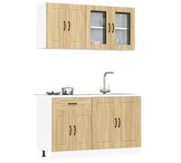 vidaXL 4 Piece Kitchen Cabinet Set Kalmar Concrete Grey Engineered Wood