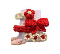 4 Piece Knit Barrettes Stylish Headwear for Fashion Styling with Multiple Lovely Shape Strong Hold Hair Accessory Headwear Clip