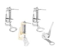 4-Piece Large Metal Darning/Free Motion Presser Foot Set for Singer Brother Janome and More Sewing Machines, Includes Close Toe& Open Toe& Quilting Foot& Embroidery Foot for Sewing Machine Accessories