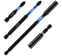 4 Piece Magnetic 60mm and 152mm Professional Impact Bits & Bit Holders