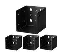 4 Piece Metal Brackets for Pergola Rustproof Wall Brackets | Fixing Brackets for Wooden Gazebo Poles 4 x 4 in Outdoor Garden and Gazebo Support