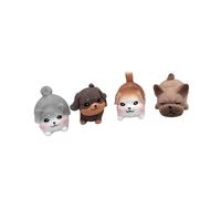 4 Piece Miniature Resins Dog Figurines Little Puppy Statues Set For Dollhouses And Garden Landscape Ornaments Decors Miniature Landscape Set
