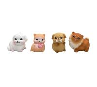 4 Piece Miniature Resins Dog Figurines Little Puppy Statues Set For Dollhouses And Garden Landscape Ornaments Decors Miniature Landscape Set
