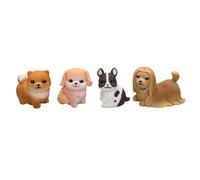 4 Piece Miniature Resins Dog Figurines Little Puppy Statues Set For Dollhouses And Garden Landscape Ornaments Decors Miniature Landscape Set