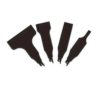 4 Piece Multi-Size Reciprocating Scraper Putty Removal Set Steel Putty and Surface Prep Semi Hard Tool