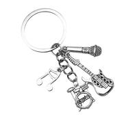 4-Piece Music Set Keyring Keychain