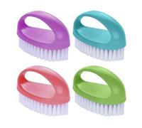 4 Piece Nail Brushes, Handle Cleaning Brush, Cleaning Scrubber, Multifunctional Household Brush, Nail Dust Brush, Cleaning Tools