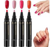 4 Piece Nail Polish Pens, Polishey Nail Polish Pens Uk Easy Application Diy Nail Polished Nail Varnish Pens For Girls Ideal For At Home Manicure And Nail Design