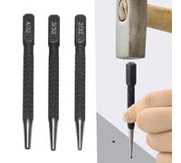 4 Piece Nail Punch Set, Centre Dancing Nail Portable Tool Positioning Centre High Hardness Punch Tool for Drilling and Marking 1/32 Inch 2/32 Inch 3/32 Inch 4/32 Inch