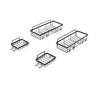 4-Piece No Drill Shower Caddy Set with Wall Stickers