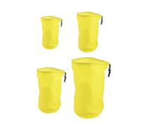4-Piece Nylon Storage Bags Set Drawstring Stuff Sacks for Camping Hiking Outdoor Travel Storage Space Saving Organizer 15L 8L 3L 1L(Yellow)