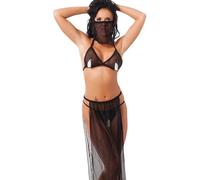 Rimba Belly Dancer 4-Piece Set Black