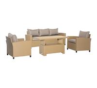 4-Piece Outdoor PE Rattan Sofa Set