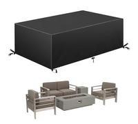 4-Piece Outdoor Veranda Patio Garden Furniture Covers Set,180x170x100cm(LxWxH) Waterproof Upgraded 420D Heavy Duty Oxford Fabric Rattan Furniture Cover for Chair Sofa