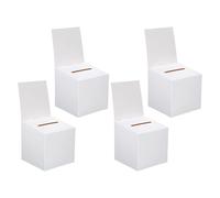 4-Piece Paper Voting Box, Portable Simple Voting Box, Detachable Lottery Box, Fundraising Cardboard Box, Suitable for Parties, Celebrations, and Community Events