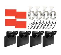 4 Piece Pool Hose Holder Clamp with 8 Cable Ties | Ground Pool Fixing Kit for Homeowners, Professionals, Enthusiasts and Parties in the
