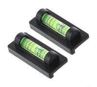 4-Piece Portable Bubble Level Set for Picture Frames, Photo Frames, Art Frames & TV Stands - Tubular Level with Dual-Line 7-Shaped Base, 4.7 x 1.8 cm,