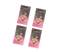 4 Piece Portable Butterfly Bookmarks Lightweight for Students Study and Reading Aid Colorful Bronzing Bookmarks with Chain Dream Butterfly Poetry Hollowed Book Clip