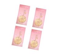 4 Piece Portable Butterfly Bookmarks Lightweight for Students Study and Reading Aid Colorful Bronzing Bookmarks with Chain Dream Butterfly Poetry Hollowed Book Clip