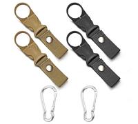 4-Piece Portable Water Bottle Buckle 2-Piece Carabiner, Water Bottle Fixing Tool, Multi-function Bottle Clip Hook, Suitable for Travel, Mountaineering, Hiking.
